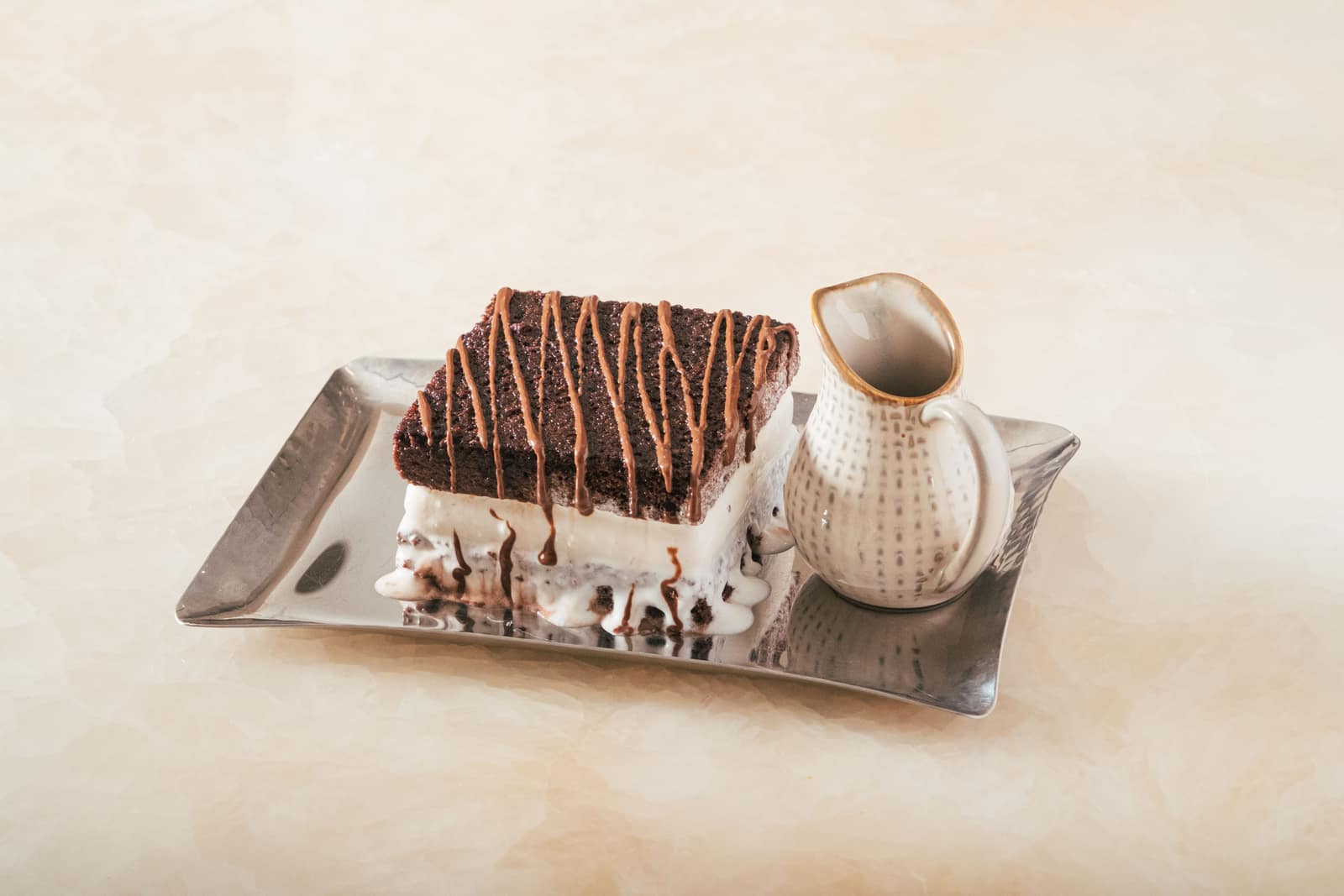 Arabic Ice Cream with Brownies
